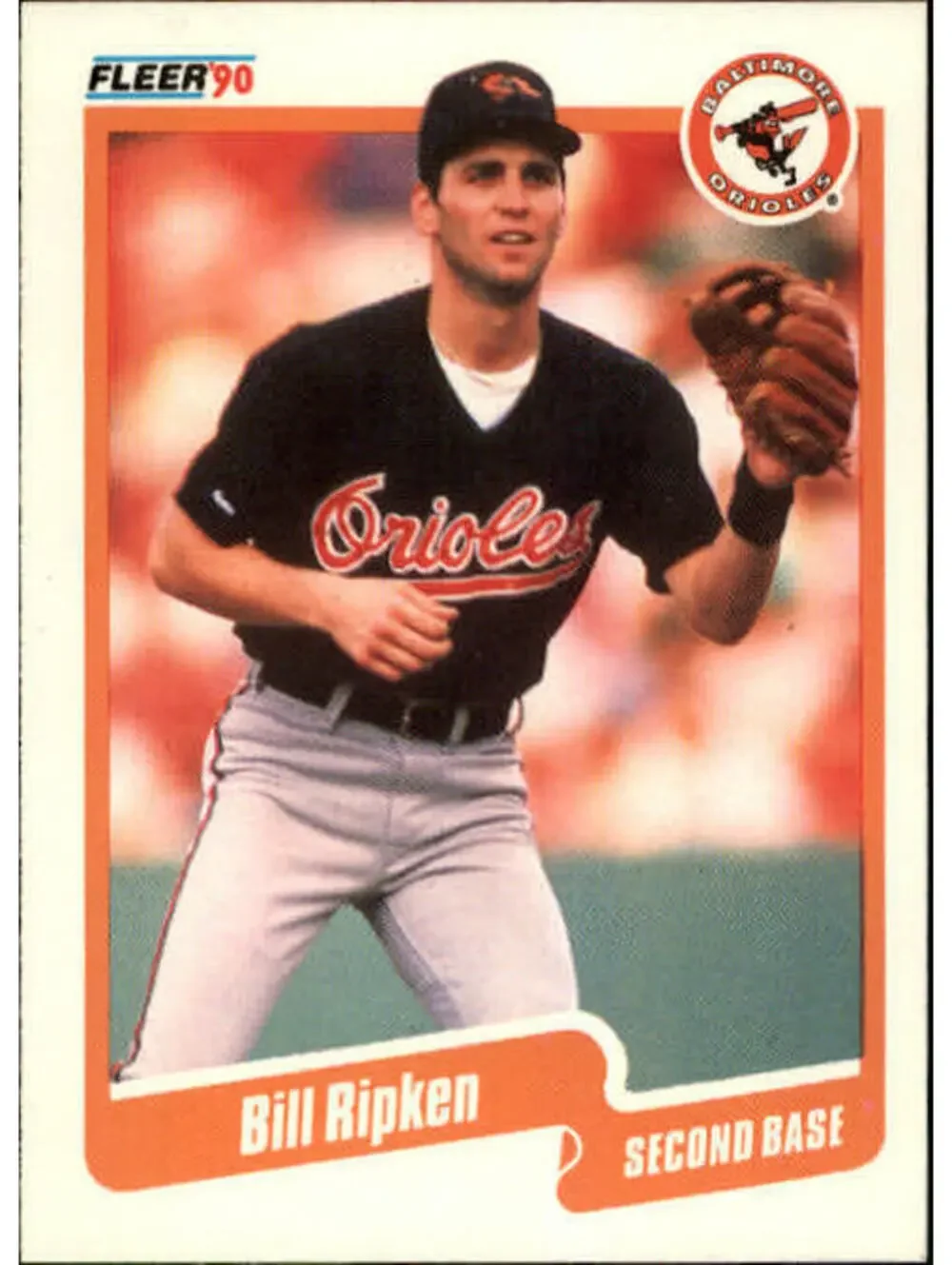 1990 Billy Ripken Fleer Baseball Card #186